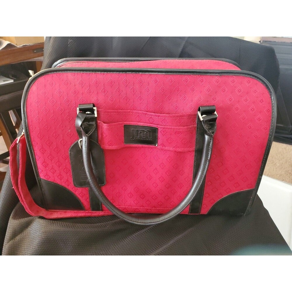 Joy Mangano Overnight Travel Bag Carry On Luggage Lightweight Red 17”w x 12”